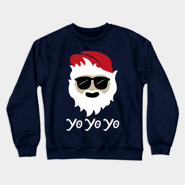 Yo Yo Yo Cool Dude Santa Crewneck Sweatshirt by propellerhead